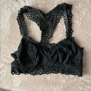 Aerie Black Lace Racerback Bralette
